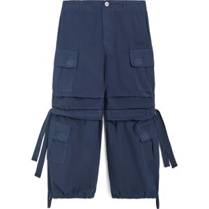 Freddy Pantaloni cargo da bambina in cotone tinto capo Blue Junior 4 Anni