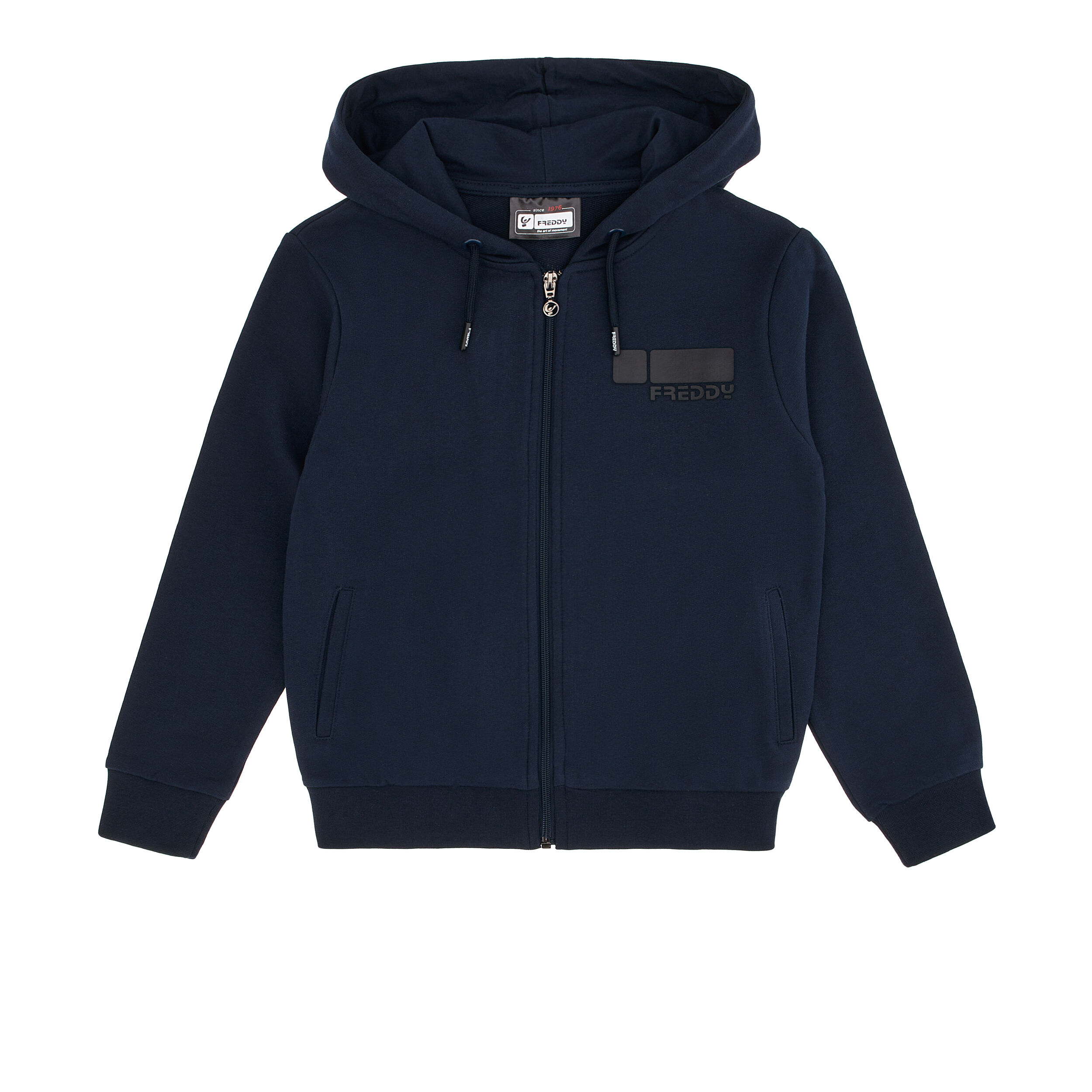 Freddy Felpa full zip e cappuccio con stampe a contrasto Blue Junior 4 Anni