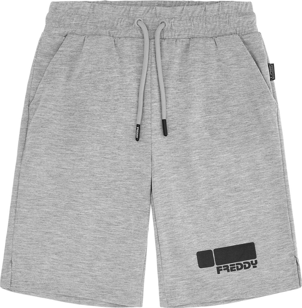 Freddy Pantaloncini in cotone con stampa No Logo  sul fondo Mèlange Gray Junior 4 Anni