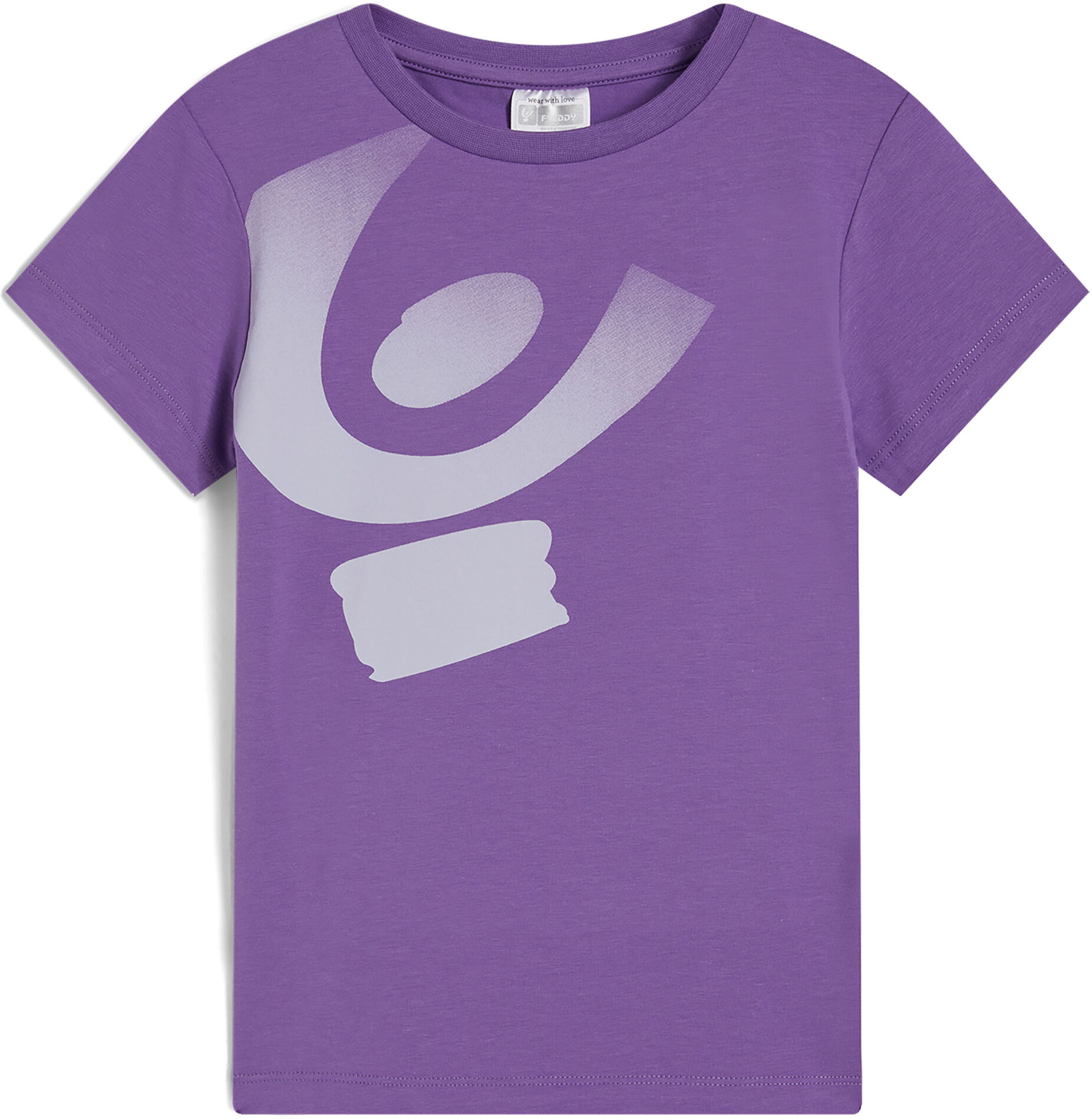 Freddy T-shirt bambina in cotone con maxi logo dégradé Viola Junior 4 Anni