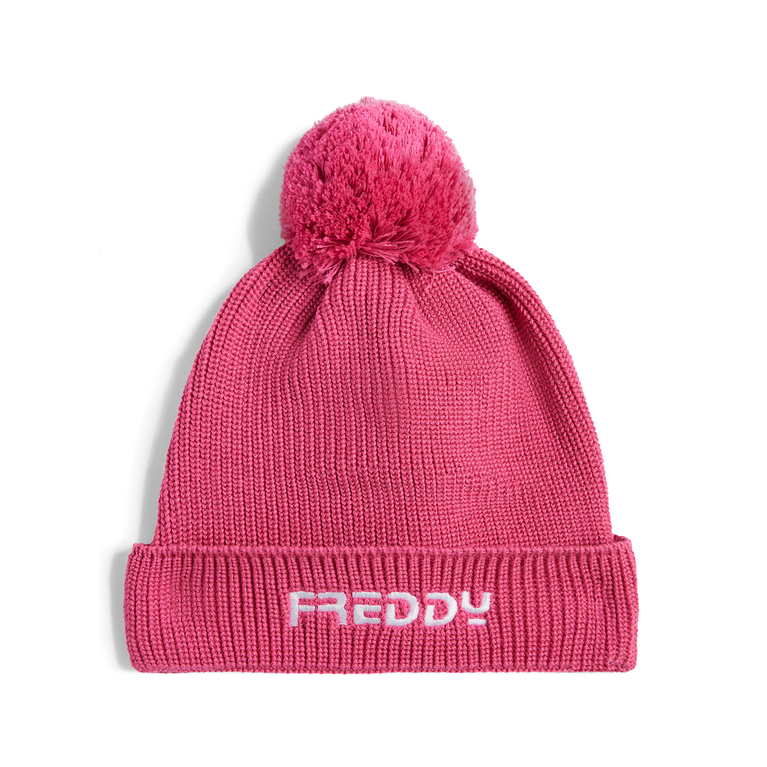 Freddy Berretto da bambina in misto lana con pompon Fuxia Junior Ii