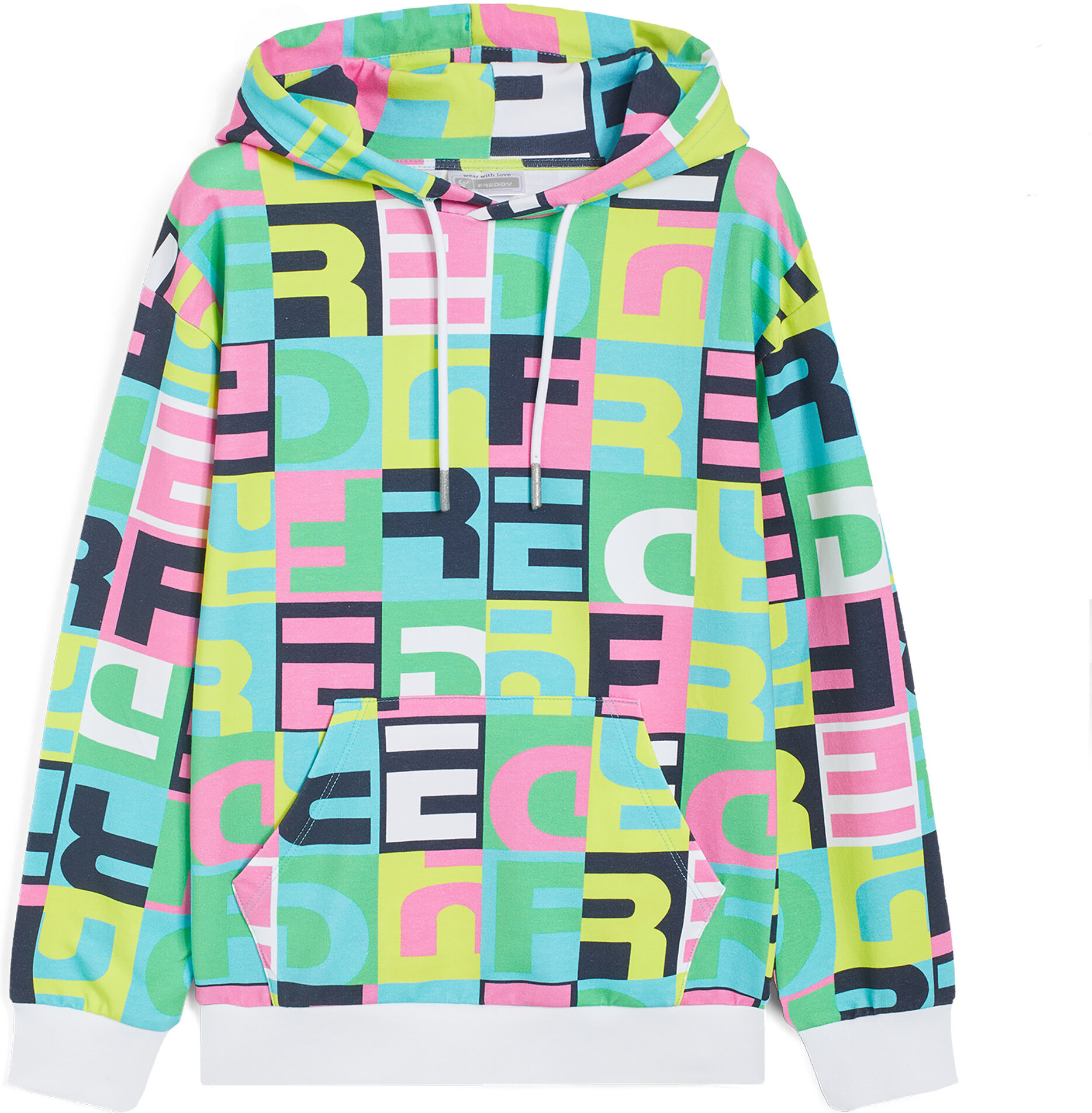 Freddy Felpa multicolor da bambina vestibilità oversize Multicolor Junior 6 Anni