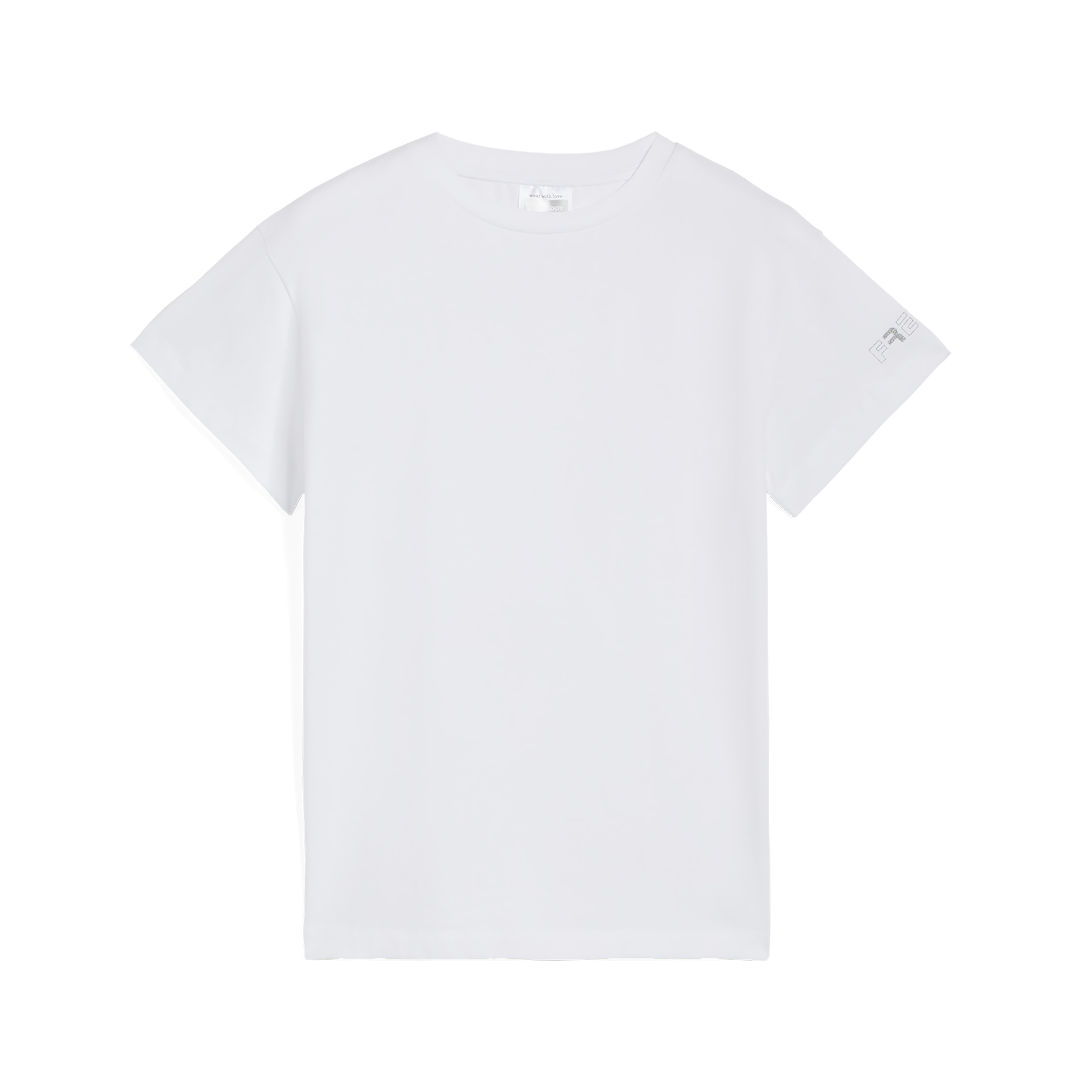 Freddy T-shirt da bambina regular fit con logo sulla manica Bianco Junior 4 Anni