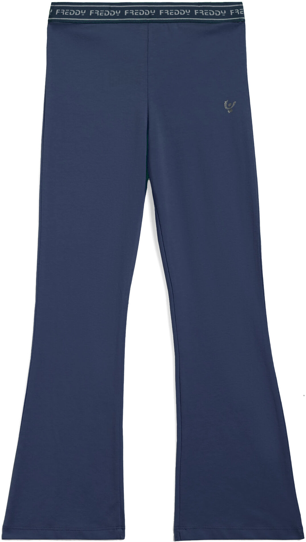 Freddy Pantaloni flare da bambina in jersey con cintura logata Blue Junior 4 Anni