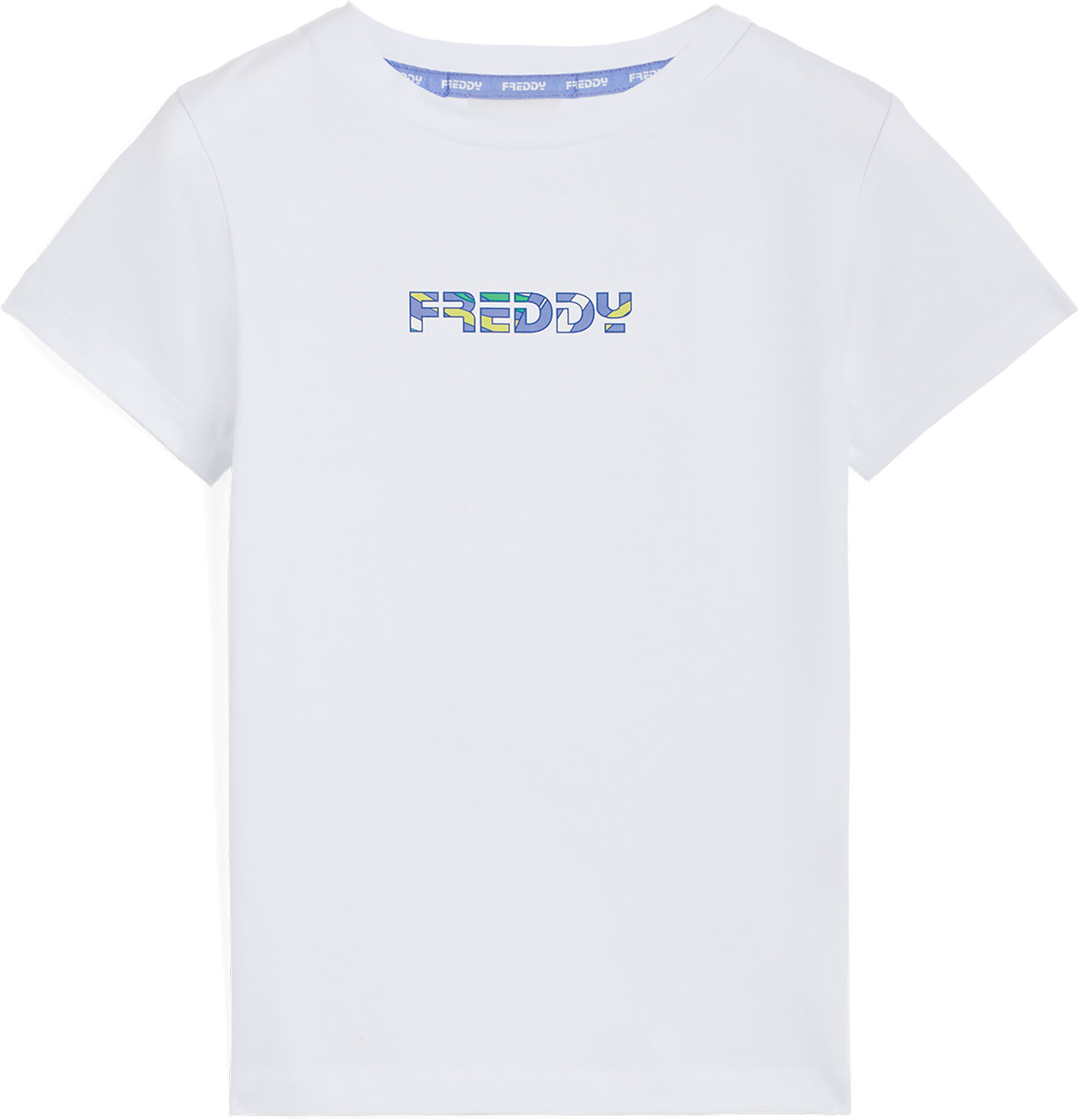 Freddy T-shirt da bambina regular fit con logo colorato Bianco Junior 10 Anni