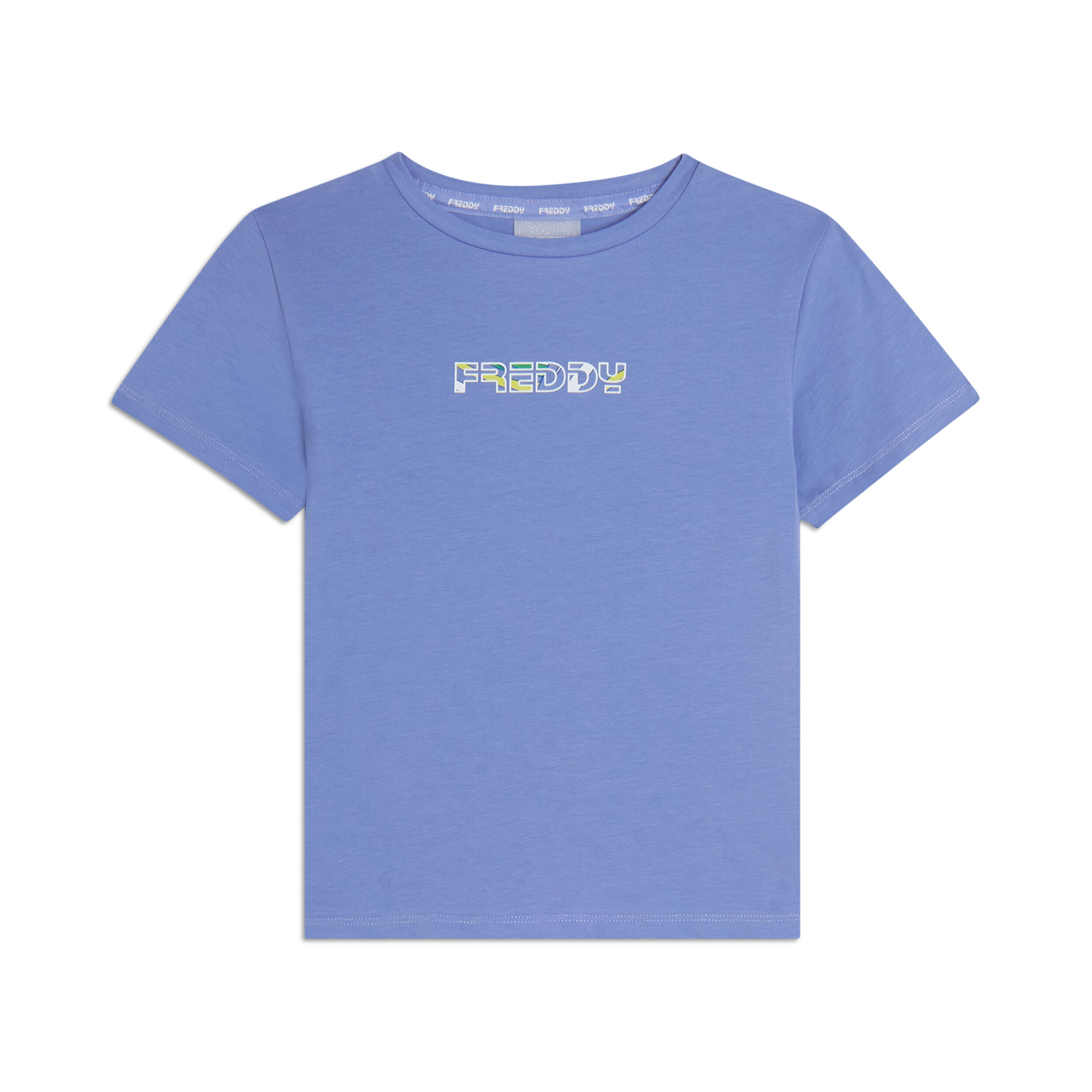 Freddy T-shirt da bambina regular fit con logo colorato Lilla Junior 8 Anni