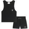 Freddy Completo estivo da bambina con top e shorts Nero Junior 10 Anni