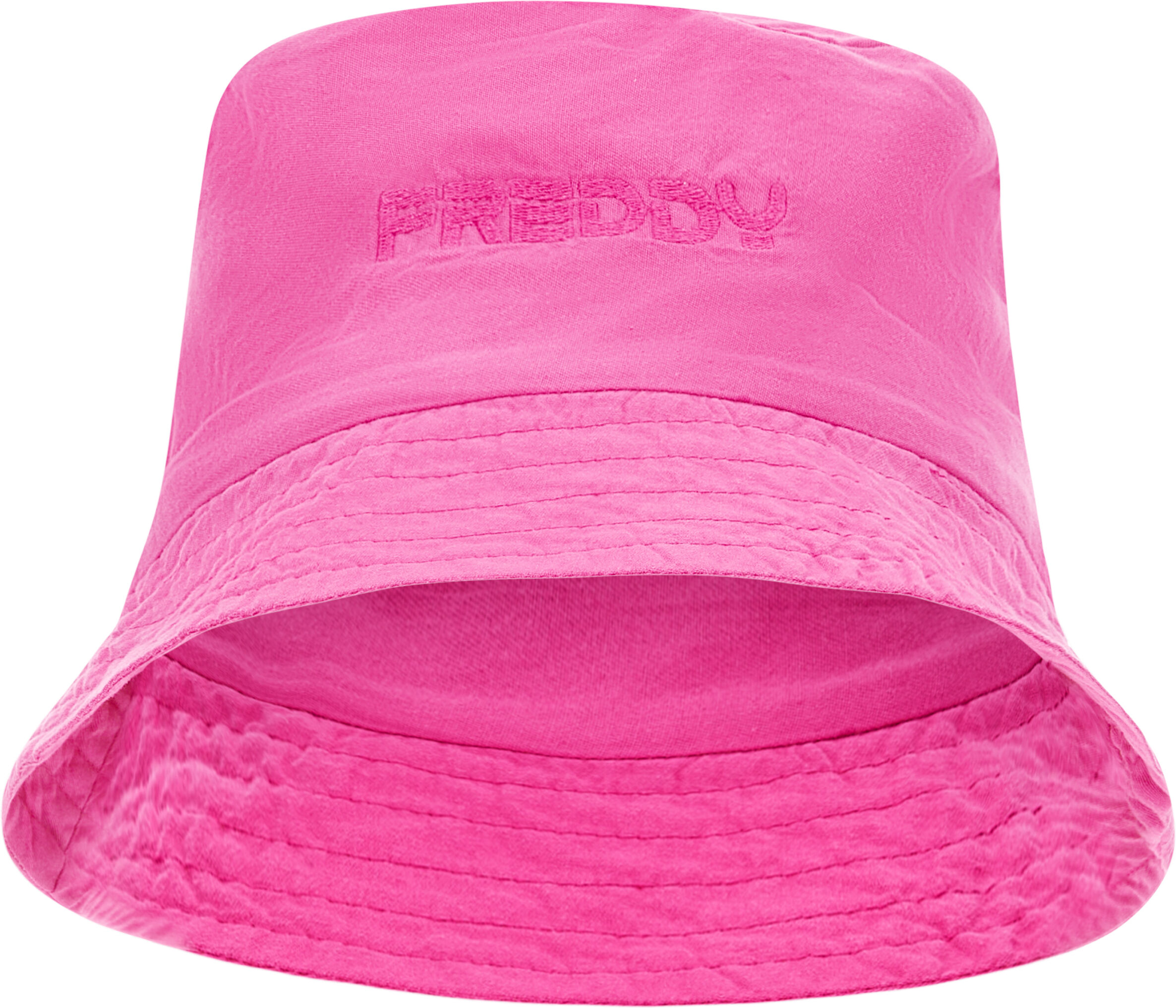 freddy cappello bucket hat con logo  ricamato in tono pink yarrow direct dyed donna unica