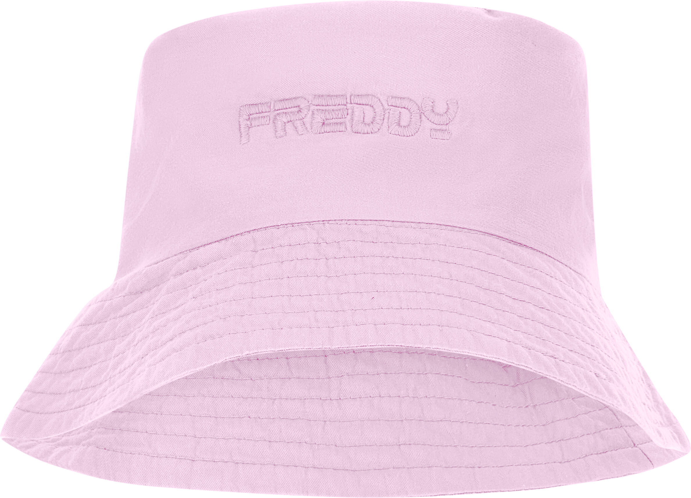 freddy cappello bucket hat con logo  ricamato in tono pink lavender direct dyed donna unica