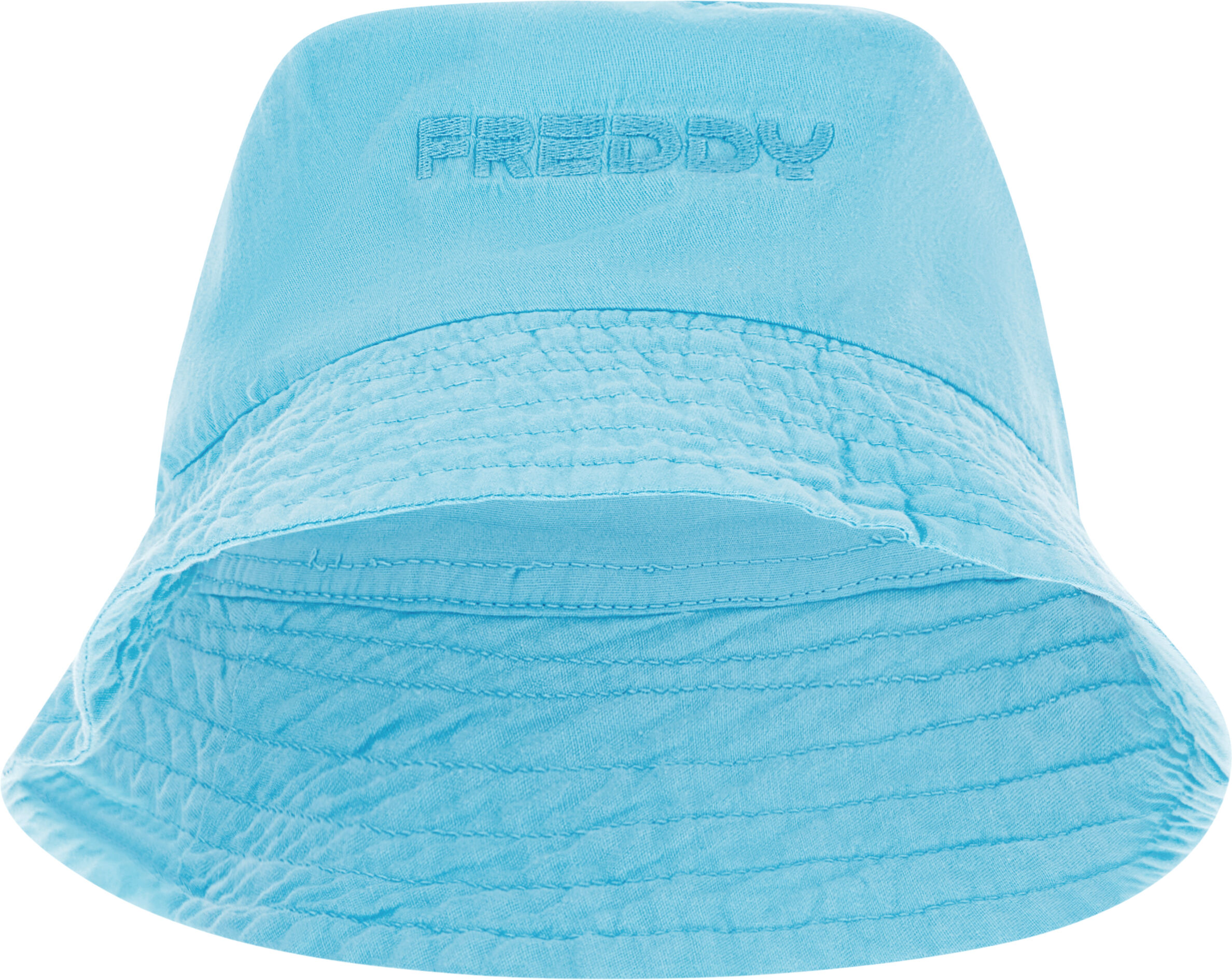 freddy cappello bucket hat con logo  ricamato in tono bachelor button direct dyed donna unica