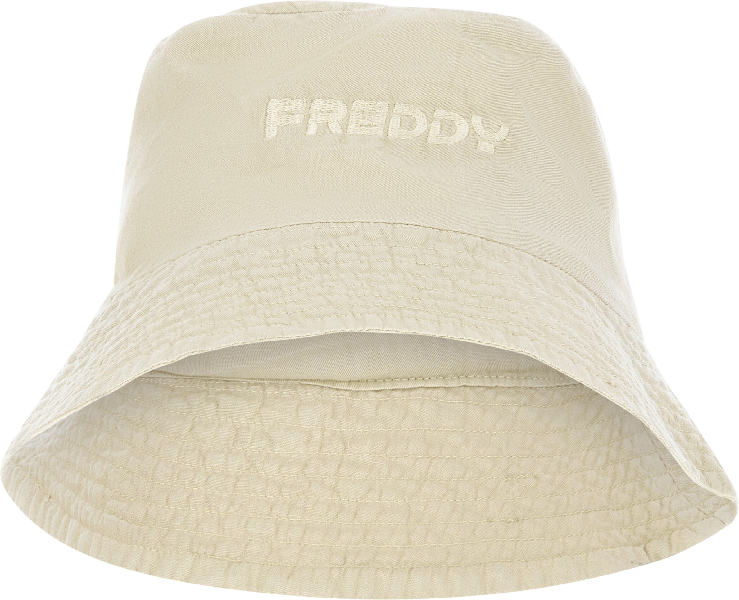 freddy cappello bucket hat con logo  ricamato in tono brown rice direct dyed donna unica