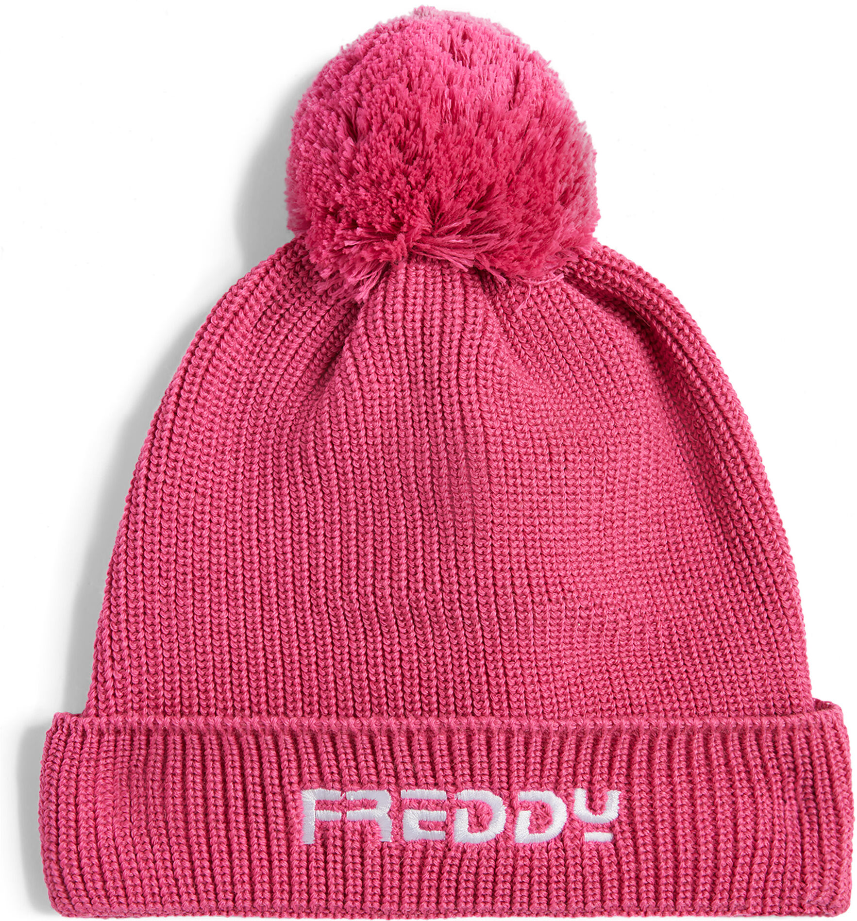 Freddy Berretto da bambina in misto lana con pompon Fuxia Junior Ii