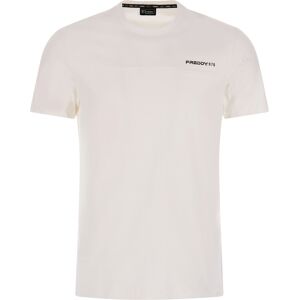 Freddy T-shirt in cotone con cuciture a blocchi e taschino Bianco Uomo Extra Large