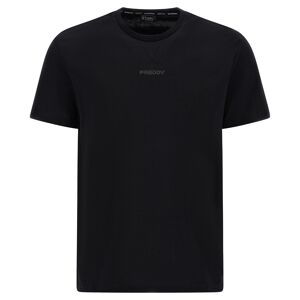 Freddy T-shirt in jersey con logo centrale in tono colore Nero Uomo Small