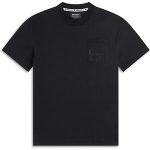 Freddy T-shirt da uomo in jersey con taschino e stampa in tono Nero Uomo Extra Large