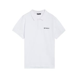 Freddy Polo manica corta da uomo design essenziale in cotone 100% Bianco Uomo Small