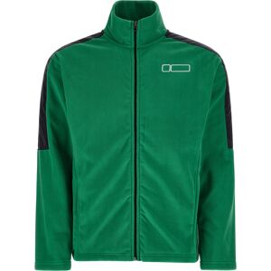 Freddy Giacca in pile collo alto e zip con inserti su spalle e maniche Verde Uomo Large