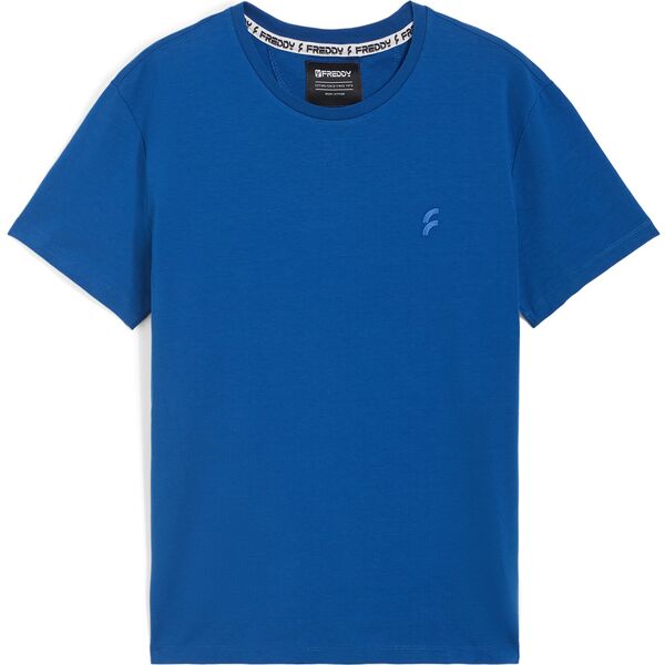 freddy t-shirt girocollo da uomo in jersey elasticizzato blu quarzo uomo extra large