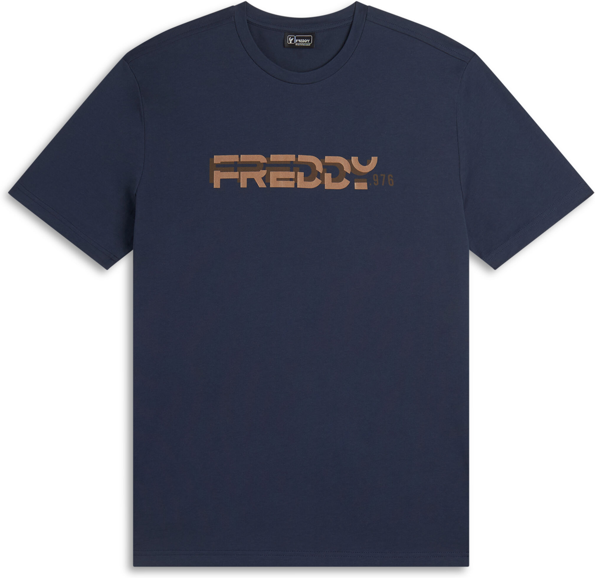 Freddy T-shirt in cotone con logo centrale Blu Uomo Xx Large