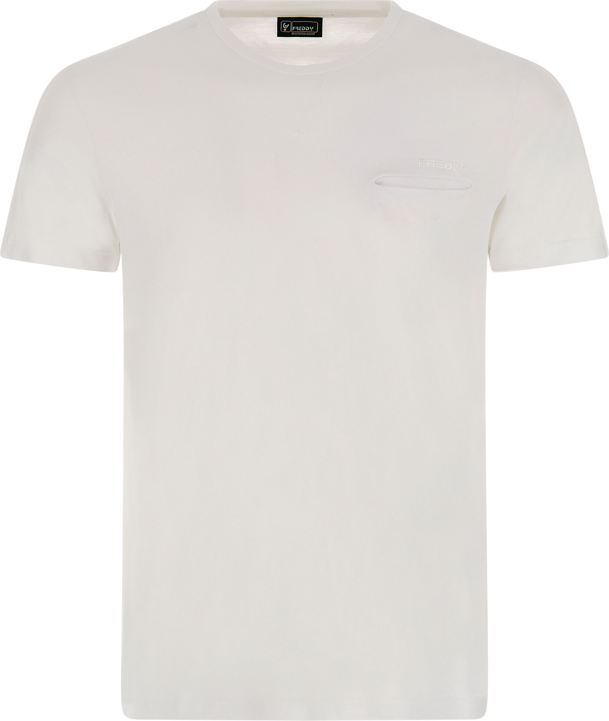 Freddy T-shirt in jersey con taschino interno Bianco Uomo Extra Large