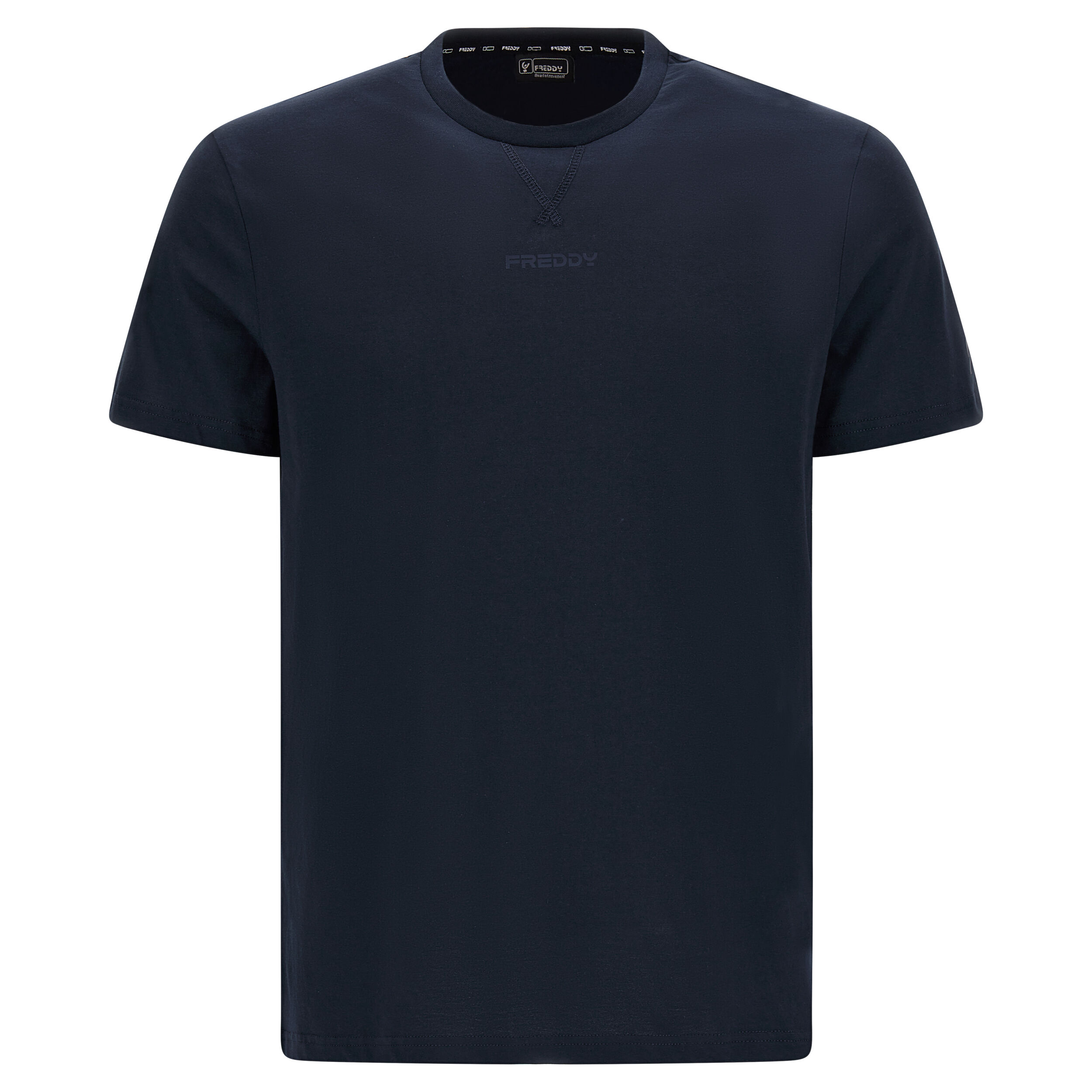 Freddy T-shirt in jersey con logo centrale in tono colore Blu Uomo Medium