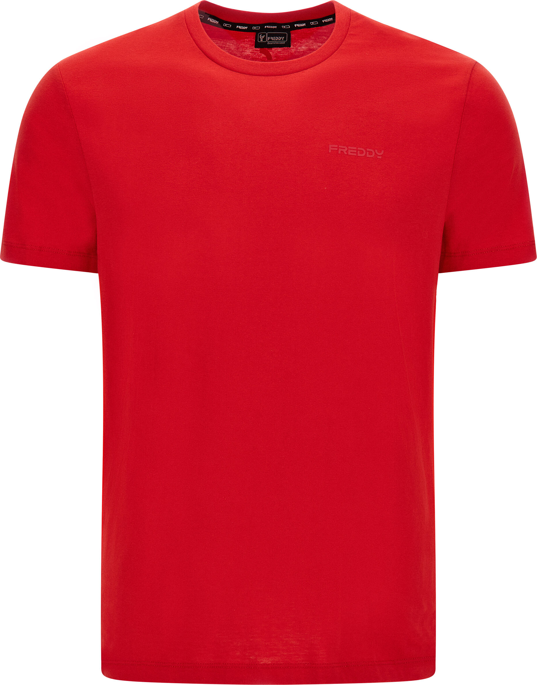 Freddy T-shirt in jersey con piccolo logo  in tono Rosso Uomo Extra Large