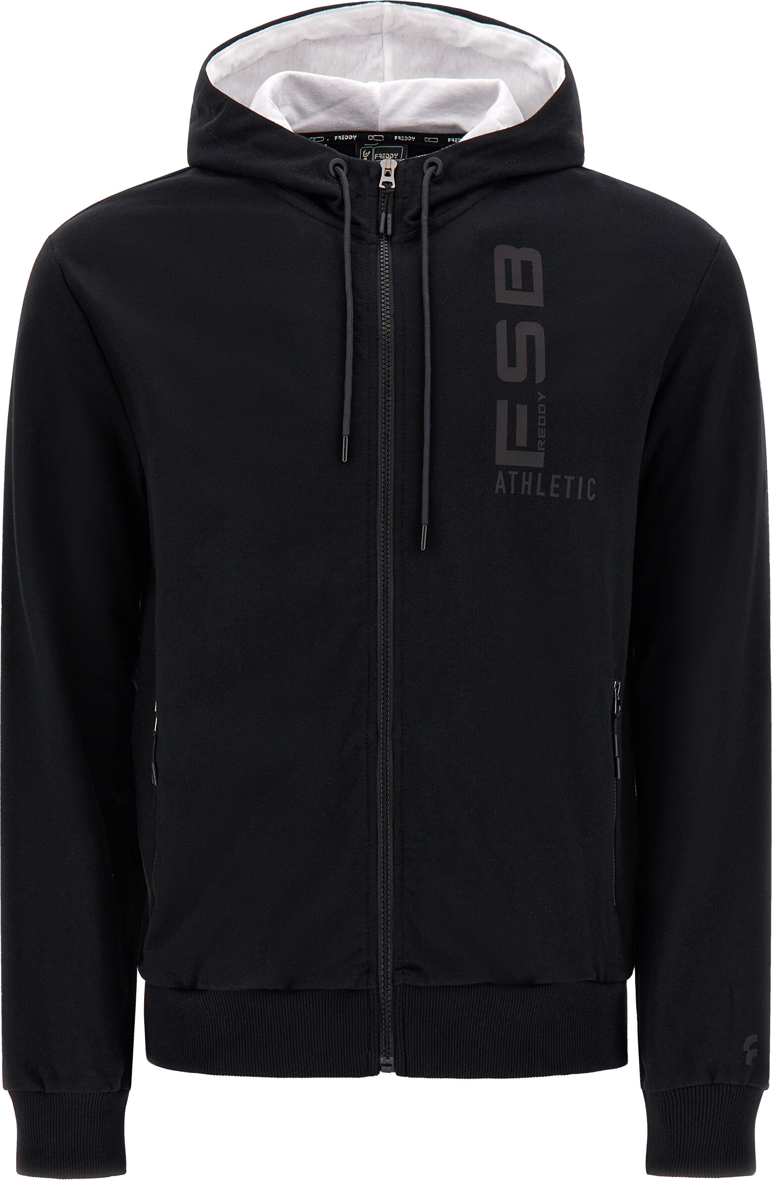 Freddy Felpa full-zip con stampa verticale e cappuccio Nero Uomo Xxx Large