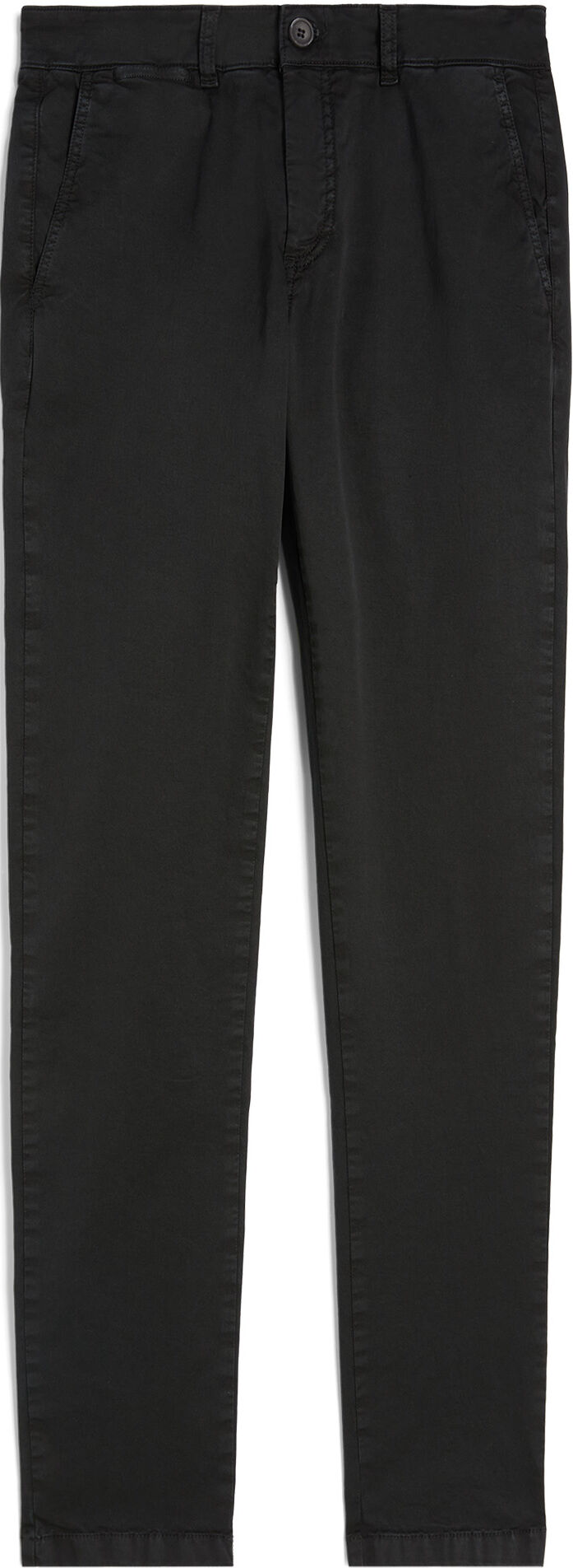 Freddy Pantaloni in cotone modello chino con fondo dritto Nero Uomo Small