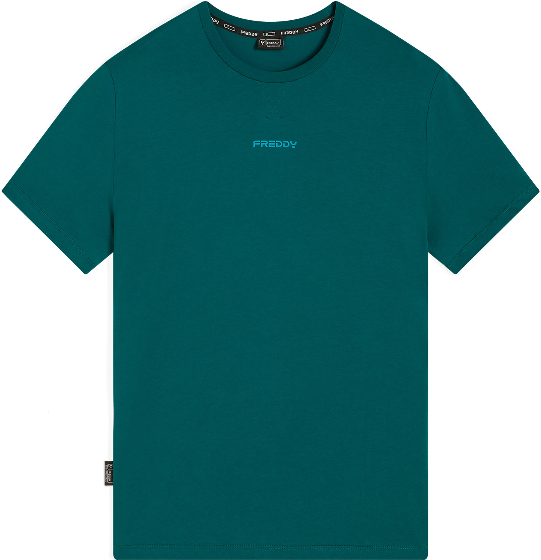 Freddy T-shirt uomo in cotone con piccolo logo Verde Uomo Xx Large