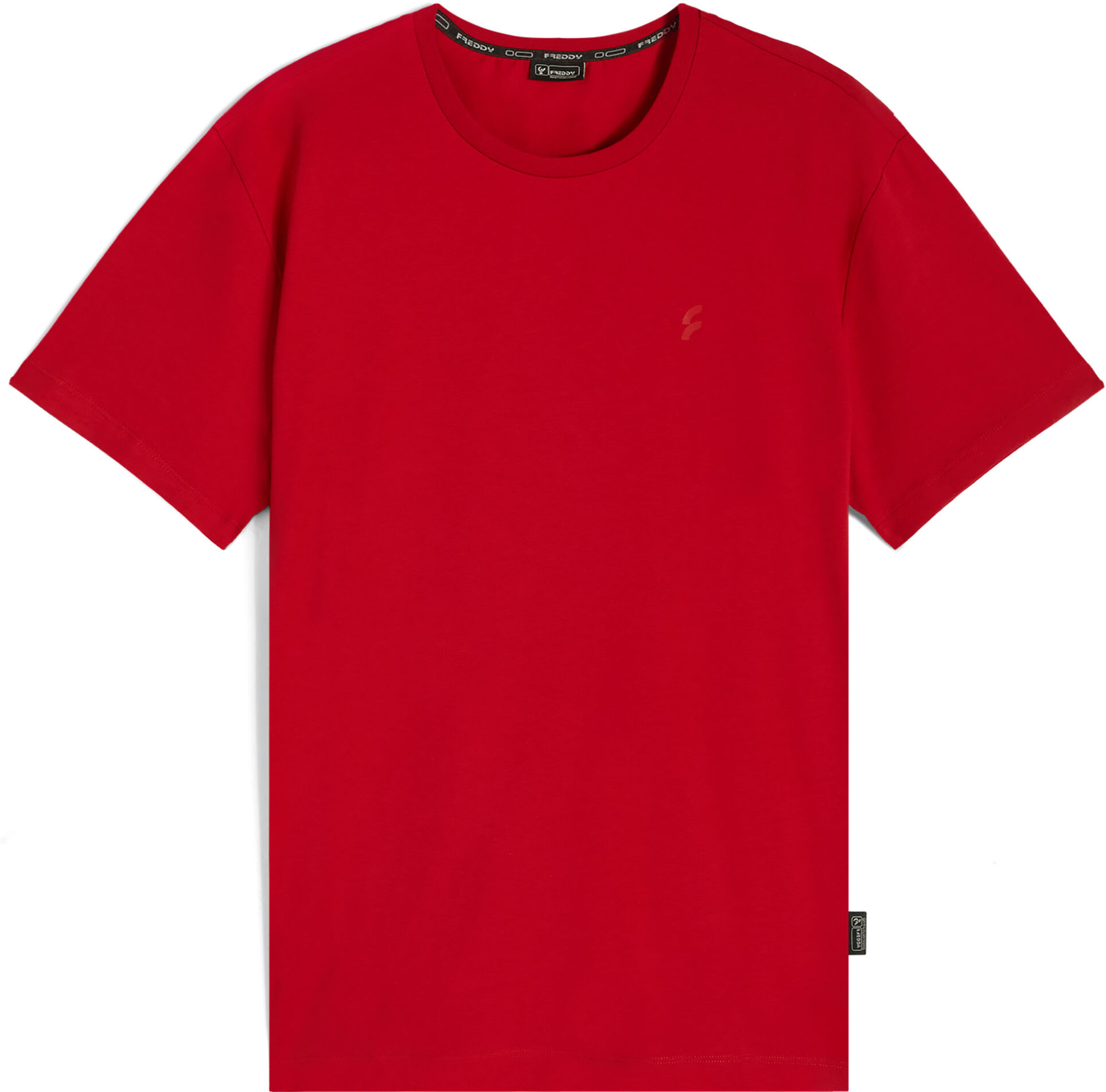 Freddy T-shirt uomo in jersey elasticizzato con piccolo logo Rosso Uomo Xx Large