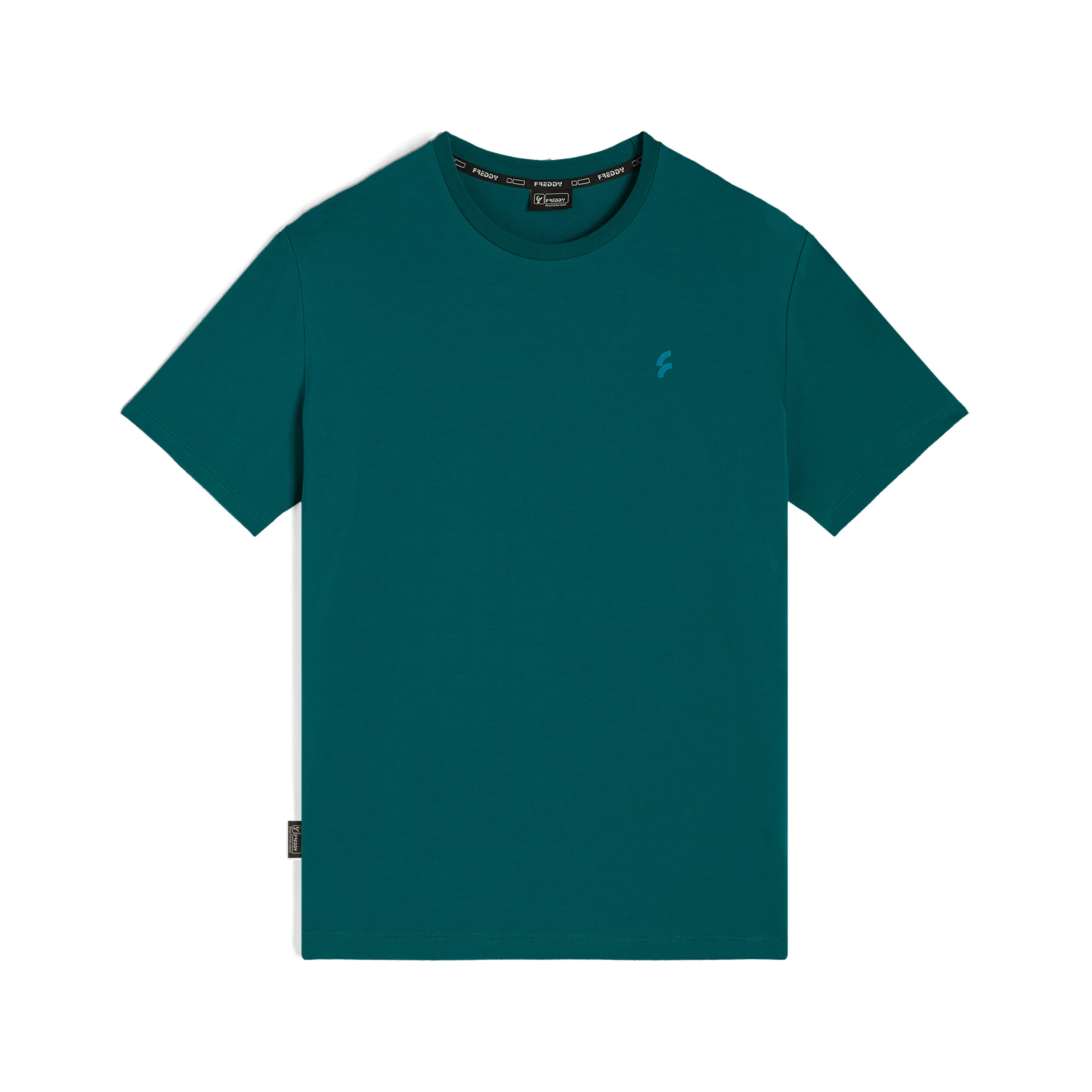 Freddy T-shirt uomo in jersey elasticizzato con piccolo logo Verde Uomo Xxx Large