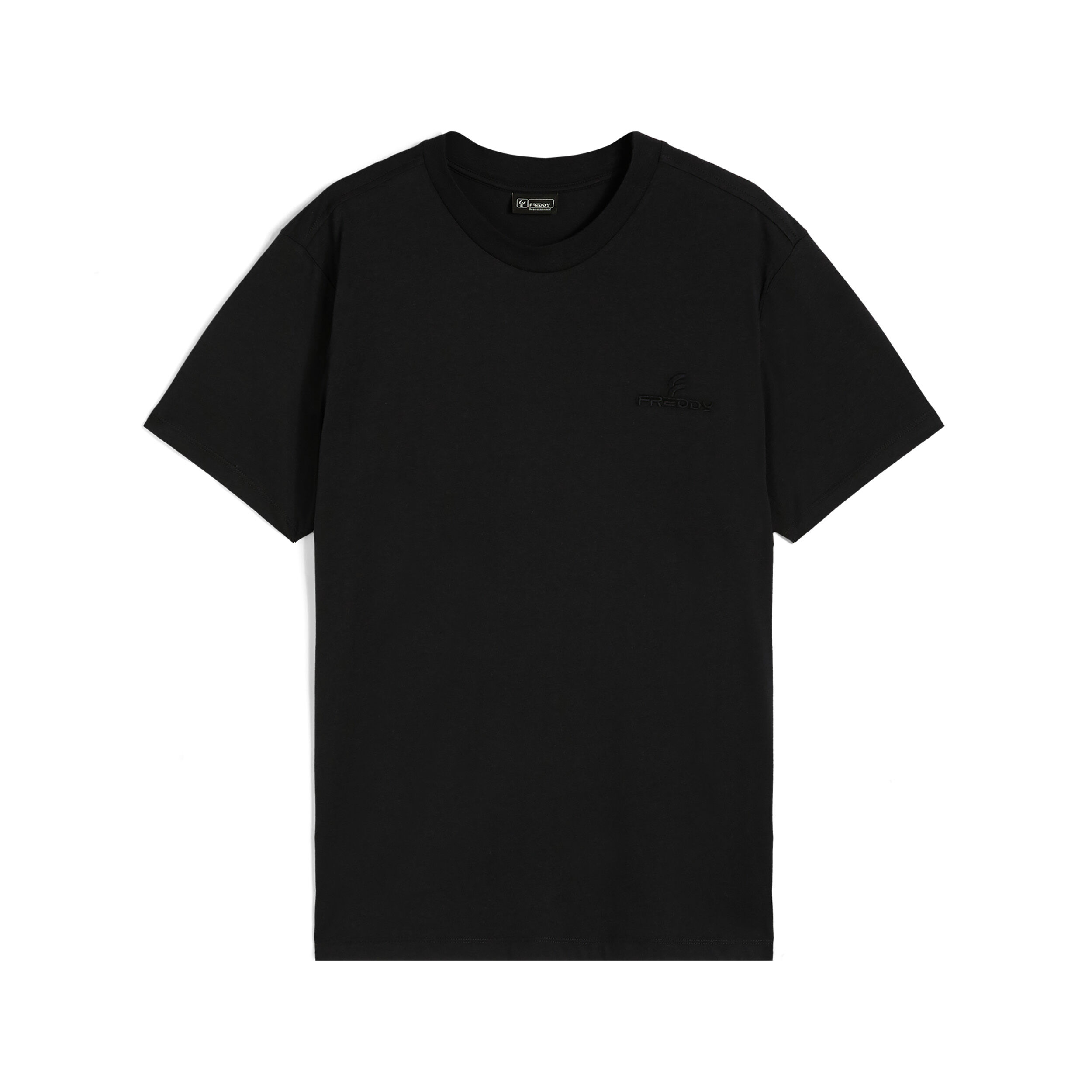 Freddy T-shirt da uomo in jersey modal con scollo girocollo Nero Uomo Xxx Large