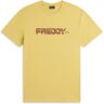 Freddy T-shirt in cotone con logo centrale Giallo Senape Uomo Large