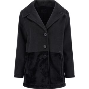 Freddy Cappotto monopetto con inserto sul fondo in pelliccia teddy Nero Donna Extra Small