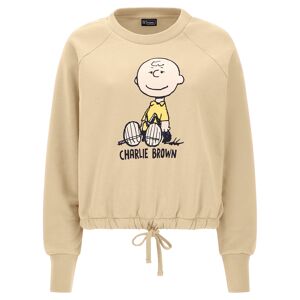 Freddy Felpa corta con coulisse in vita e stampa Charlie Brown Safari Donna Small