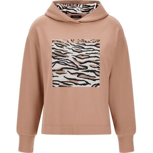 Freddy Felpa in viscosa con cappuccio e stampa centrale tigrata Roebuck Animalier Donna Medium