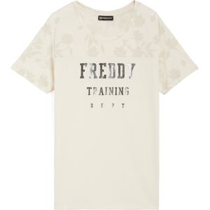 Freddy T-shirt comfort fit con maniche e spalle stampa floreale White-Allover Flower White Donna Extra Large