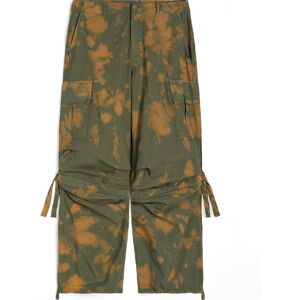 Freddy Pantaloni cargo da donna in tessuto popeline tie dye Four Leaf Clover Corrosion Donna Extra Large