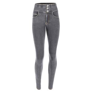 Freddy Pantaloni N.O.W.® skinny a vita alta in jersey denim Gray Jeans-Yellow Seams Donna Xxs