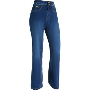 Freddy Pantaloni N.O.W.® wide leg vita alta in jersey effetto denim Dark Jeans-Yellow Seam Donna Xx Large