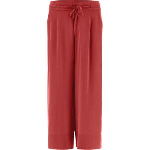 Freddy Pantaloni cropped gamba ampia in lino viscosa Tandori Red Donna Medium