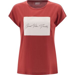 Freddy T-shirt con stampa riquadro e maniche molto corte ad aletta Tandori Red Donna Large