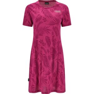 Freddy Abito skater in jersey stampato foliage tropicale all over Allover Leaves Fuchsia Donna Small