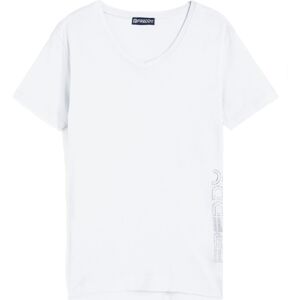 Freddy T-shirt in jersey leggero con logo in strass sul fianco Bianco Donna Large