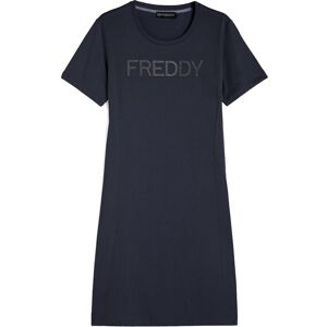 Freddy Abito in jersey con maxi logo composto da borchie metal Blu Navy Donna Medium