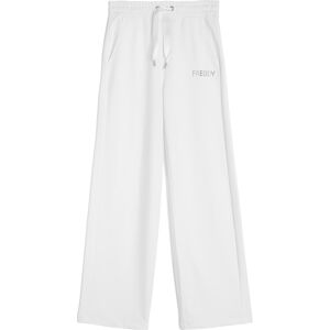 Freddy Pantaloni donna in french terry modal con gamba dritta Bianco Donna Extra Small