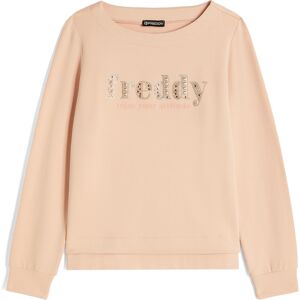 Freddy Felpa girocollo in french terry modal con logo in strass Pink Sand Donna Small