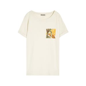 Freddy T-shirt donna in jersey modal con grafica tropical laterale White -B&W Allover Flower Donna Large