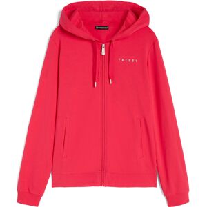 Freddy Felpa leggera in jersey con zip e cappuccio con stampa Rose Red Donna Small