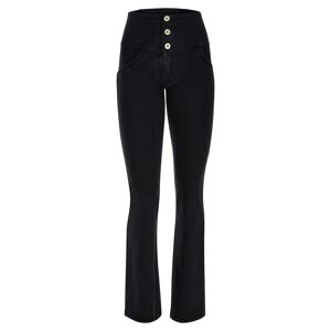 Freddy Jeggings push up WR.UP® flare vita alta in cotone organico Jeans Nero-Cuciture In Tono Donna Extra Large